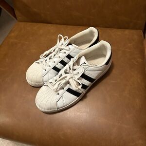 Adidas Classic White and Black Shoes